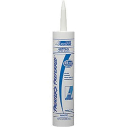 White Lightning W13000010 10 oz. White Painters Preferred Acrylic Latex Caulk Plastic Tube 12/pk