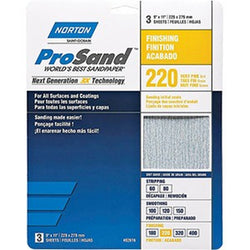 Norton 68158 9 x 11 220 ProSand Paper Sheets (3pk) LANC-149379