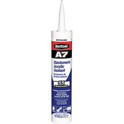 Gardner Gibson 7019-1-61 10oz White A7 Elastomeric Acrylic Sealant-12PK LANC-149448