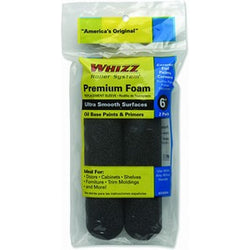 Whizz 54064 6 Black Premium Foam Mini Roller 2Pk