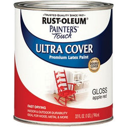 Rust-Oleum 1966502 qt Gloss Apple Red Ultra Cover Painters Touch Paint-1PK LANC-150261