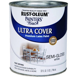 Rust-Oleum 1993502 qt Semi-Gloss White Ultra Cover Painters Touch Paint-1PK LANC-150264