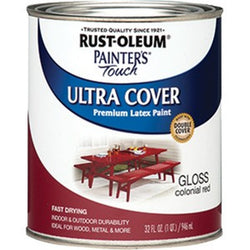 Rust-Oleum 1964502 qt Gloss Colonial Red Ultra Cover Painters Touch Paint-1PK LANC-150268
