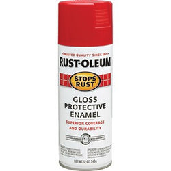 Rust-Oleum 7762830 12oz Gloss Sunrise Red Stops Rust Spray Paint-1PK LANC-150294