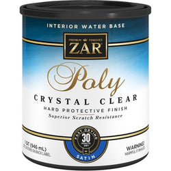 Zar 32512 Qt Satin Poly Crystal Clear Int WB-1PK