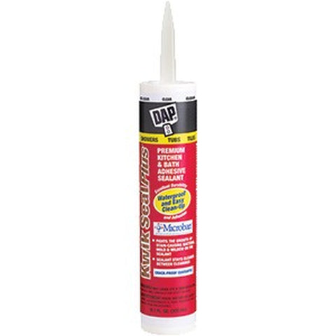 DAP 18516 10.1oz Clear Kwik Seal Plus Kitchen & Bath Adhesive Sealant-12PK LANC-151259