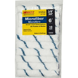 Whizz 25032 6 Microfiber Blue Stripe 3/8 Nap Mini Roller 10Pk