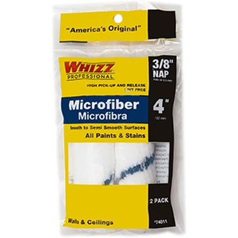 Whizz 74011 4 Xtrasorb Microfiber Blue Stripe 3/8 Nap Mini Roller 2Pk LANC-151306