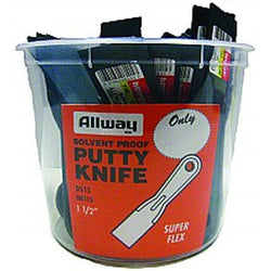 Allway DS15 1-1/2 Plastic Putty Knife Bucket Labelled (25/bucket)-25PK