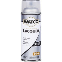 Watco 63281 11.25oz Satin Clear Lacquer Wood Finish Spray Paint-1PK