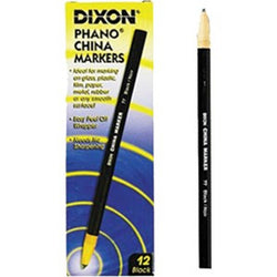 Dixon 00077 Black China Marker (12pk) LANC-152819