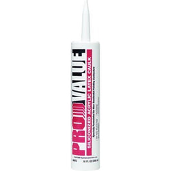 White Lightning WL0009650 10 oz. Bright White Pro Value Siliconized Acrylic Latex Caulk-12PK
