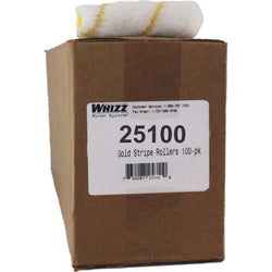 Whizz 25100 4 Gold Stripe Premium Polyamide Fabric 1/2 Nap Mini Roller Bulk 100Pk