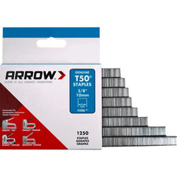 Arrow Fastener 506 3/8 10mm T50 Staples (1,250pk) LANC-154344
