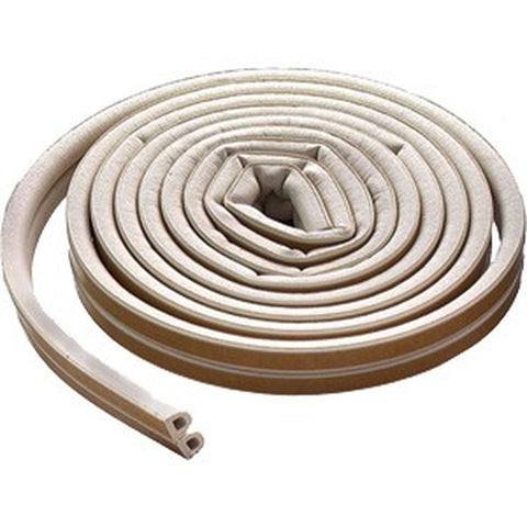 M-D 63628 23/64 x 5/16 x 17' White D-Profile Extreme Temps Weatherstrip-1PK LANC-154664