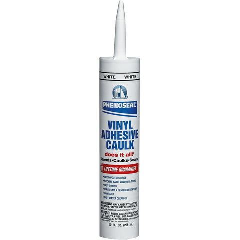 DAP 00005 10oz White Phenoseal Does It All Vinyl Adhesive Caulk-12PK LANC-155646