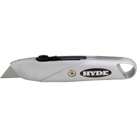 Hyde 42075 Silver Top Slide Utility Knife Diecast Zinc Alloy w/ 1 Blade-1PK LANC-15618