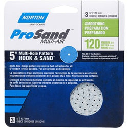 Norton 03230 5 P120C ProSand Multi-Air Cyclonic Paper H&L Vac Disc (3pk) LANC-156855