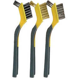 Allway AMB Mini Brush Set (1ea Steel Brass & Nylon) Clip Strip-1PK