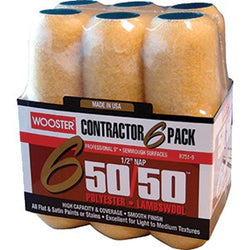 Wooster R751 9 x 1/2 Nap 50/50 Roller Cover (6pk)