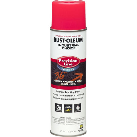 Rust-Oleum 1861838 20oz Fluorescent Pink Water Base Industrial Choice Spray-1PK LANC-158149