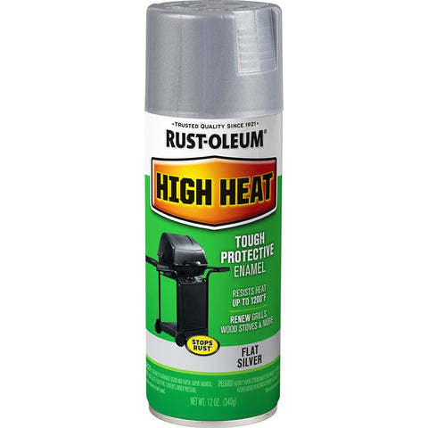Rust-Oleum 7716830 12oz Silver High Heat Specialty Spray Paint Enamel-1PK LANC-158225