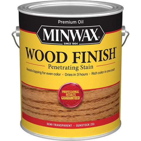 Minwax 71088 1gal Gunstock 231 Semi-Transparent Stain 250 VOC-1PK LANC-158578