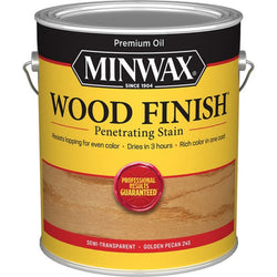 Minwax 71084 1gal Golden Pecan 245 Semi-Transparent Stain 250 VOC-1PK LANC-158589