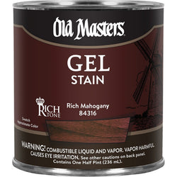 Old Masters 84316 1/2pt Rich Mahogany Gel Stain-1PK LANC-158794