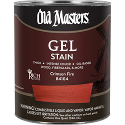 Old Masters 84104 qt Crimson Fire Gel Stain-1PK LANC-158798