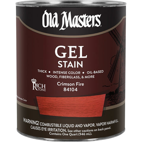 Old Masters 84104 qt Crimson Fire Gel Stain-1PK LANC-158798