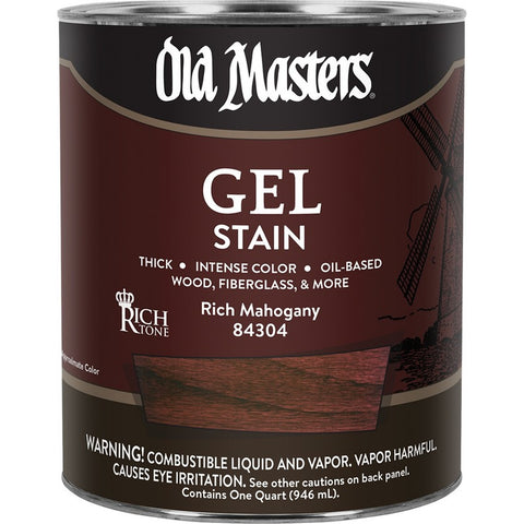 Old Masters 84304 qt Rich Mahogany Gel Stain-1PK LANC-158800