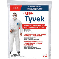 Trimaco 14122 Large No Elastic Tyvek Coveralls-1PK LANC-15903