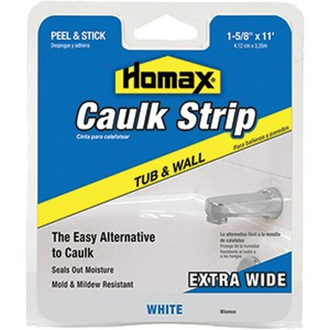 Homax 34040 1-5/8 x 11' White Tub & Wall Fixture Caulk-1PK LANC-159985