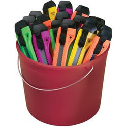 Hyde 49697 18mm 8pt Assorted Colors Snap Off Knife Bucket (25pk) LANC-161210