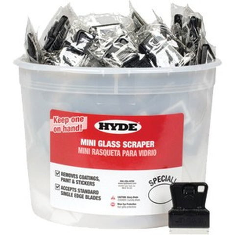 Hyde 49515 Mini Glass Scraper Uncarded Bucket (100/pk) LANC-161212