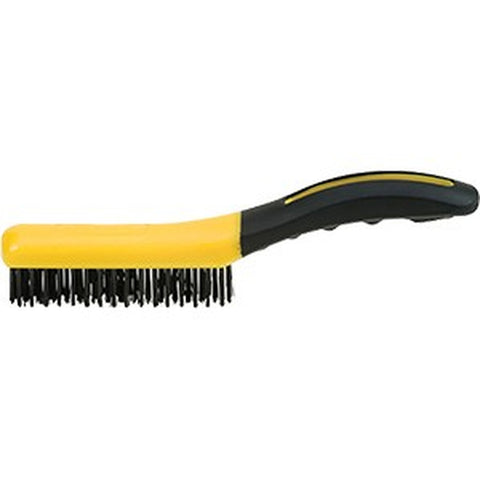 Hyde 46802 4 x 16 Shoe Handle Wire Brush w/ Rubber Grip-1PK LANC-161224
