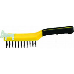 Hyde 46805 4 x 11 Straight Row Wire Brush w/ Scraper-1PK LANC-161228