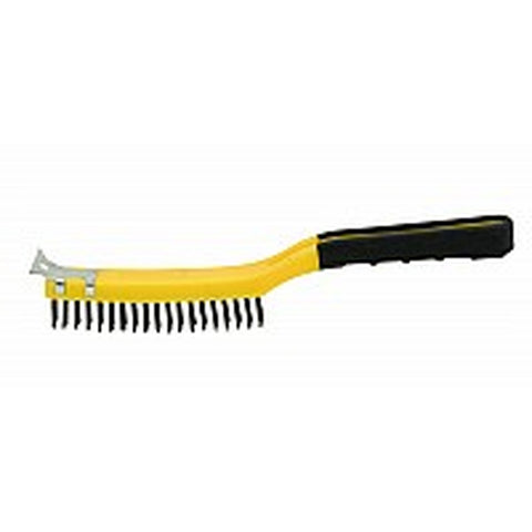 Hyde 46806 3 x 19 Straight Row Wire Brush w/ Scraper-1PK LANC-161230