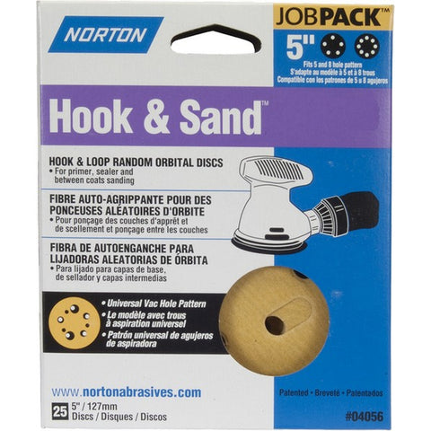 Norton 04058 5 5 & 8 Hole P180 Hook & Sand Paper H&L UVH Disc (25pk) LANC-161298