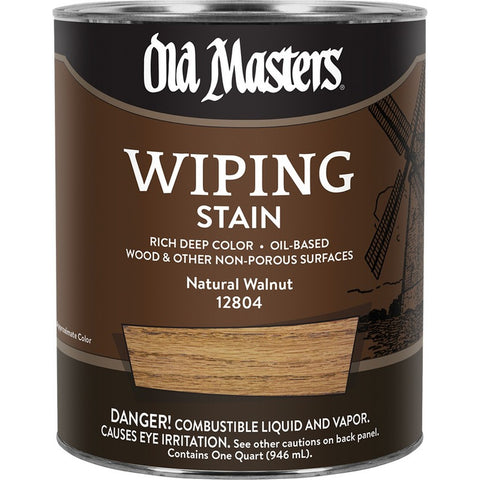 Old Masters 12804 qt Natural Walnut Wiping Stain Classics 240 VOC-1PK LANC-161468