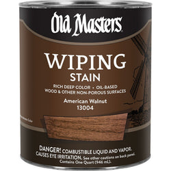Old Masters 13004 qt American Walnut Wiping Stain Classics 240 VOC-1PK LANC-161470