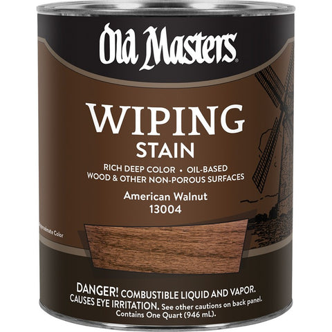 Old Masters 13004 qt American Walnut Wiping Stain Classics 240 VOC-1PK LANC-161470