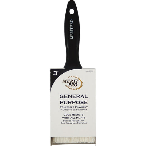 Merit Pro 00293 3 General Purpose Polyester Paint Brush-1PK LANC-161916