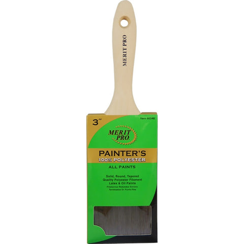 Merit Pro 00348 3 Painters Professional Beavertail Varnish Brush-1PK LANC-161943