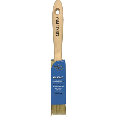 Merit Pro 00031 1 White China Bristle Polyester Beavertail Brush-1PK LANC-161960