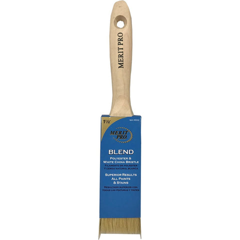 Merit Pro 00032 1-1/2 White China Bristle Polyester Beavertail Brush-1PK LANC-161961