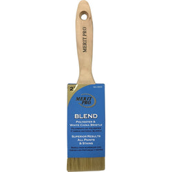 Merit Pro 00033 2 White China Bristle Polyester Beavertail Brush-1PK LANC-161962