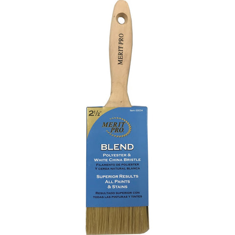 Merit Pro 00034 2-1/2 White China Bristle Polyester Beavertail Brush-1PK LANC-161963
