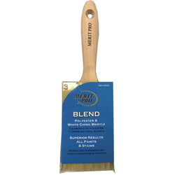 Merit Pro 00035 3 White China Bristle Polyester Beavertail Brush-1PK LANC-161964